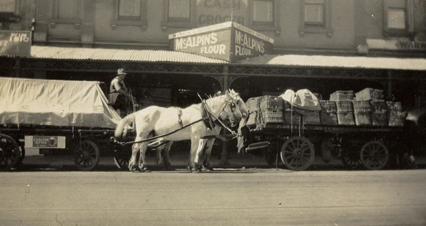 Horse & Cart Deliveries Melbourne 1886