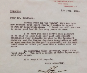 letter from the prime minister